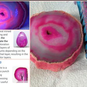 Pink Agate free form slice